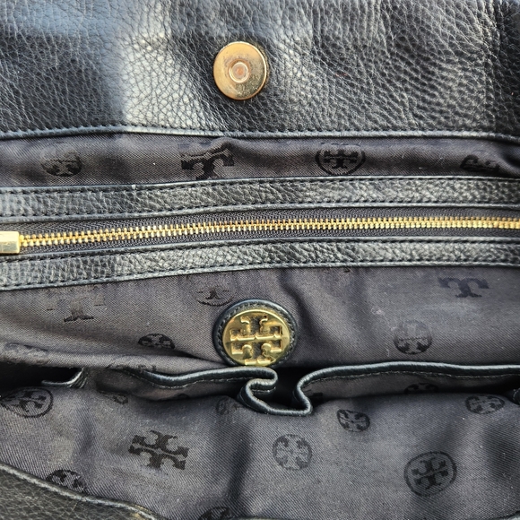 TORI BURCH Michele Tote Shoulder Bag Large Double Handle Pebbled Leather - Picture 4 of 11